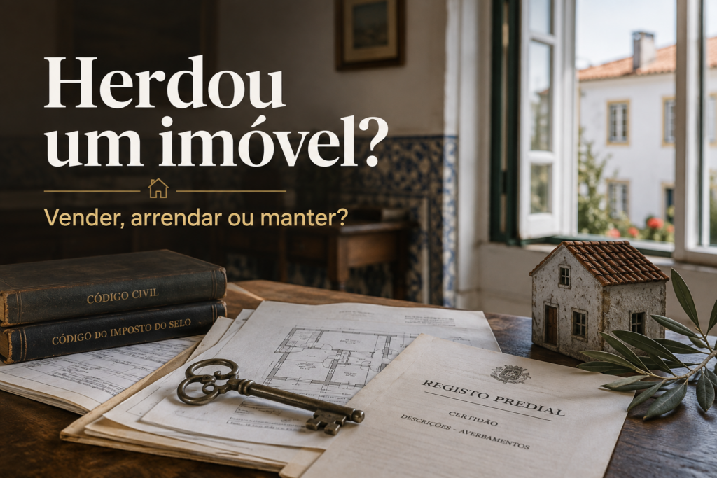 Chaves, documentação e uma casa portuguesa representando um imóvel herdado em Portugal